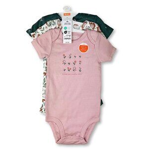 Carter's Just One You® Baby Girls' 3pk Short Sleeve Floral Bodysuit - Pink 9M